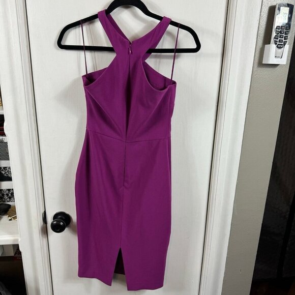 Likely Carolyn Dress purple Halter Neck Sleeveless Sheath Knee Length Zip Close - Picture 5 of 8